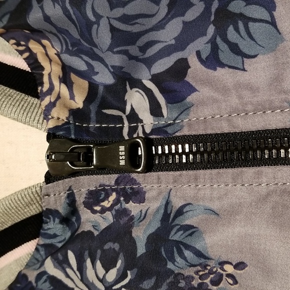 MSGM Floral Print Bomber Jacket, Women's Size 42 - Picture 5 of 8